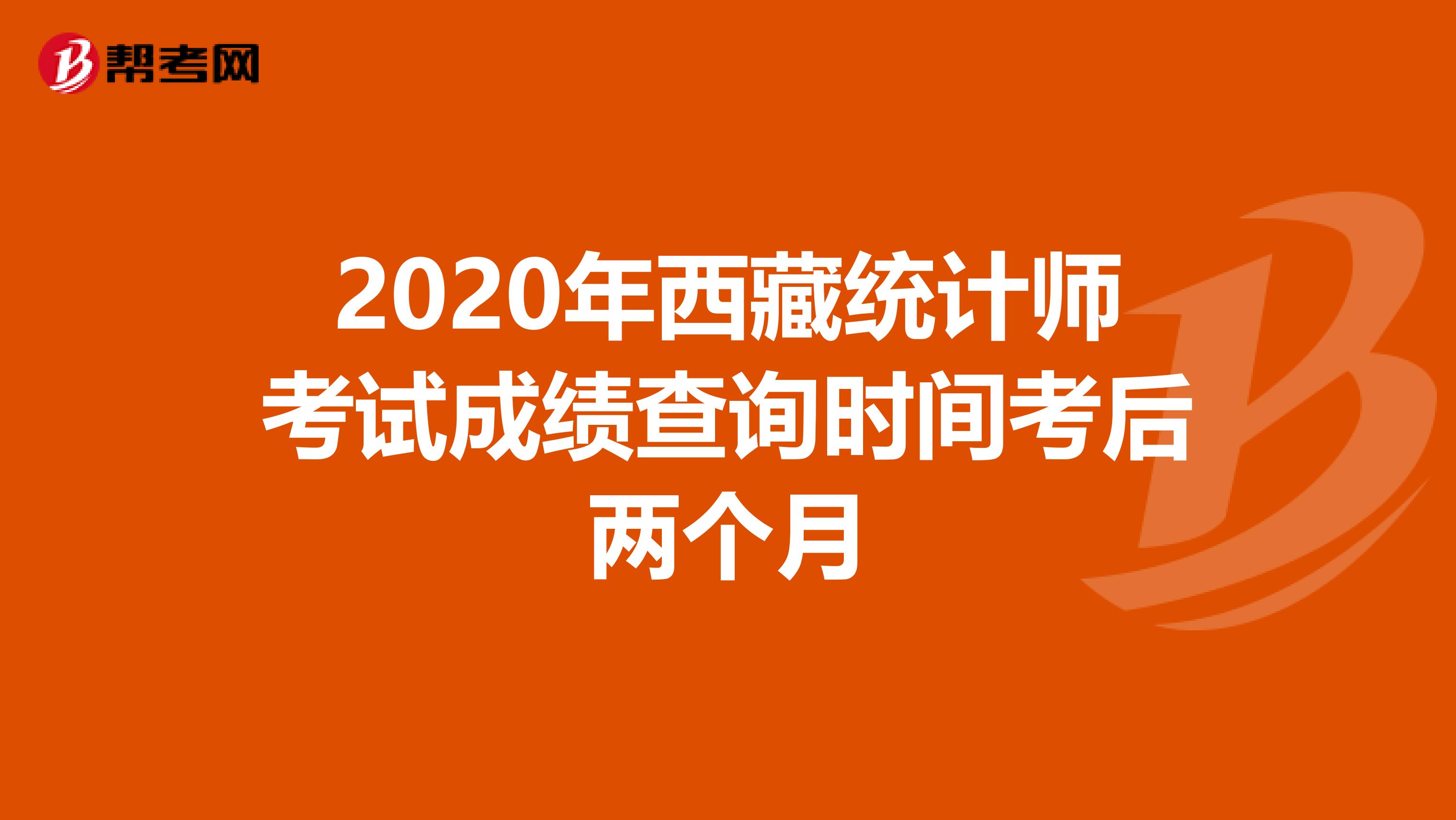 2020年西藏统计师考试成绩查询时间考后两个月
