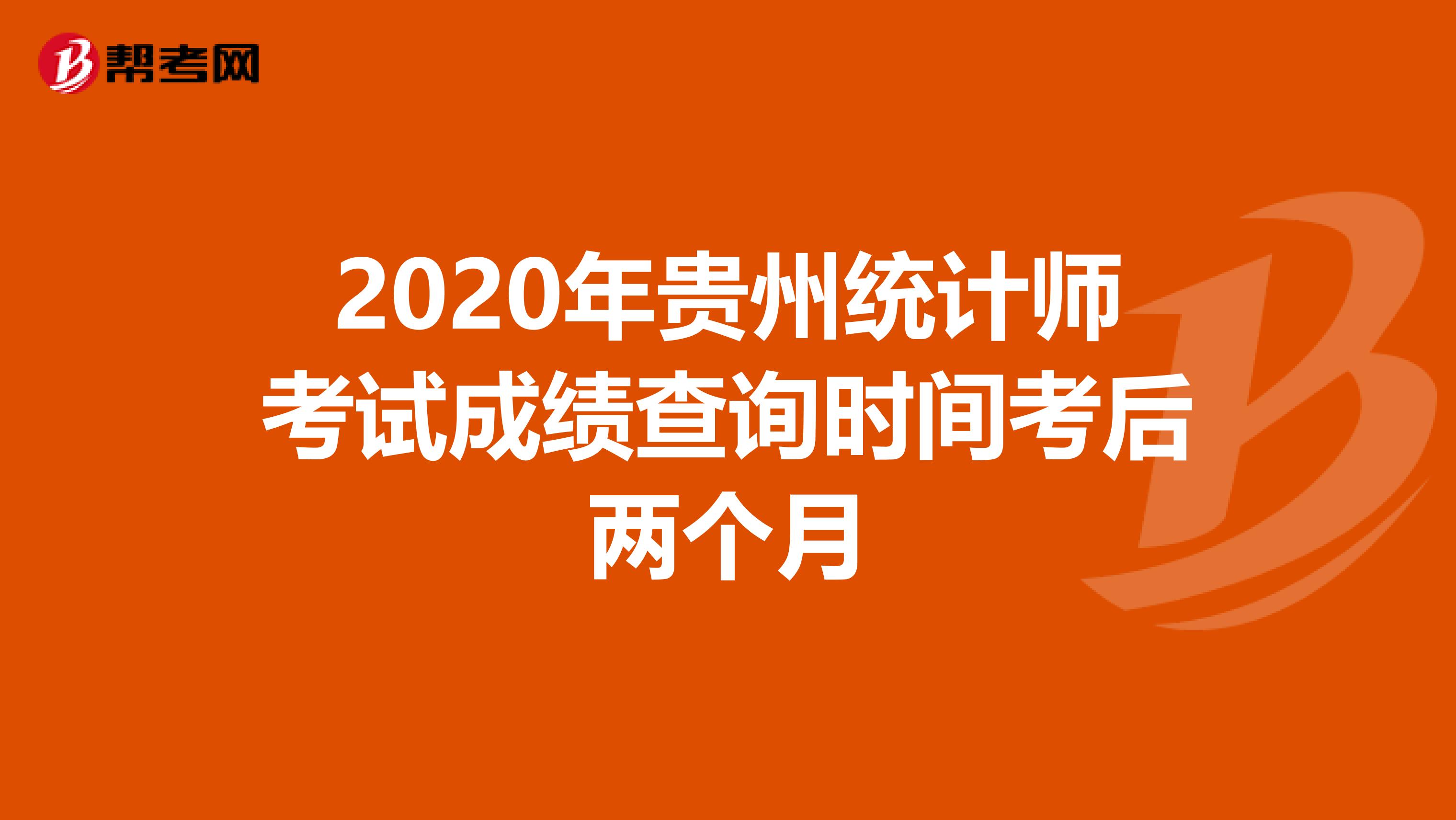 2020年贵州统计师考试成绩查询时间考后两个月