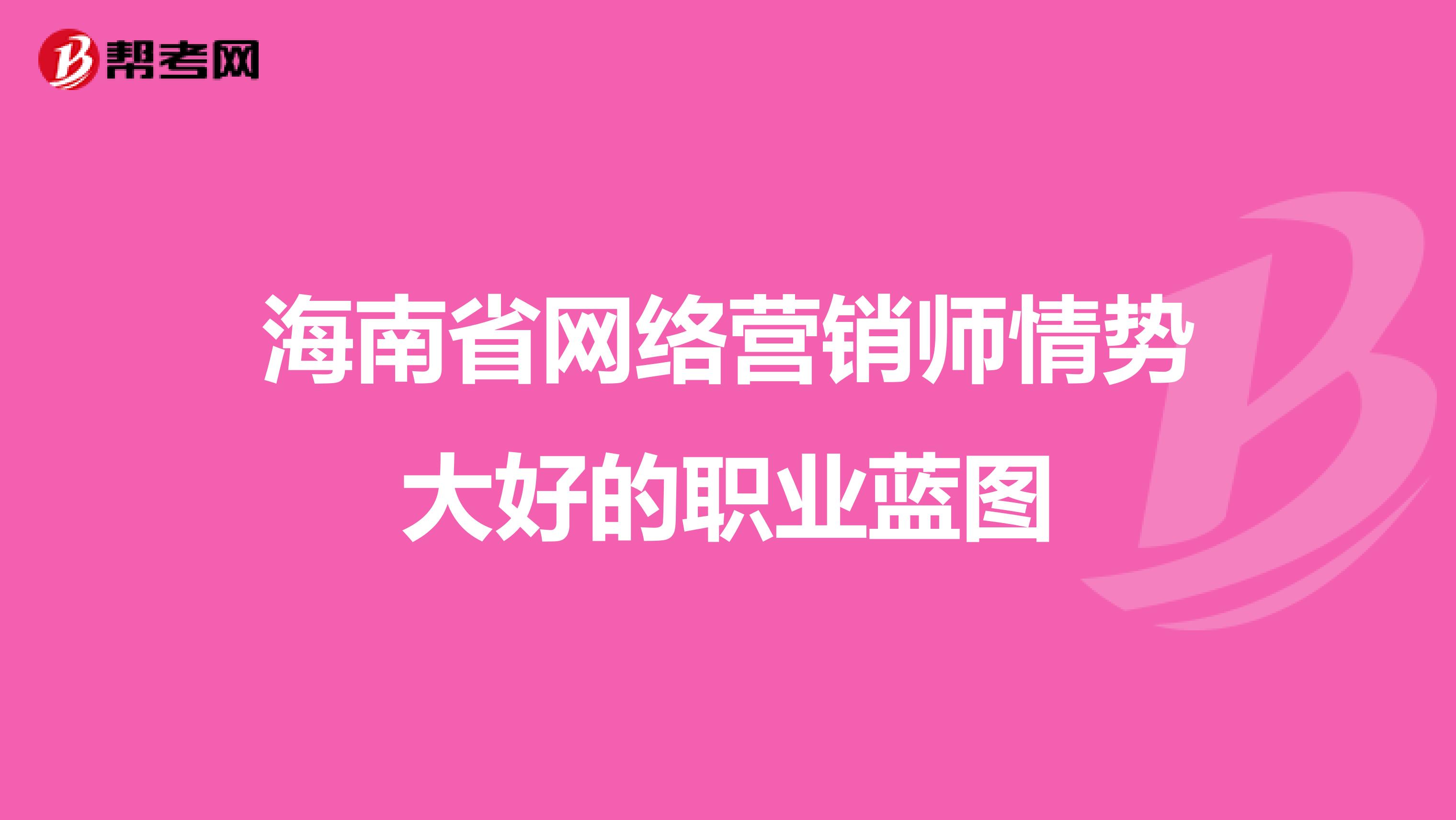海南省网络营销师情势大好的职业蓝图