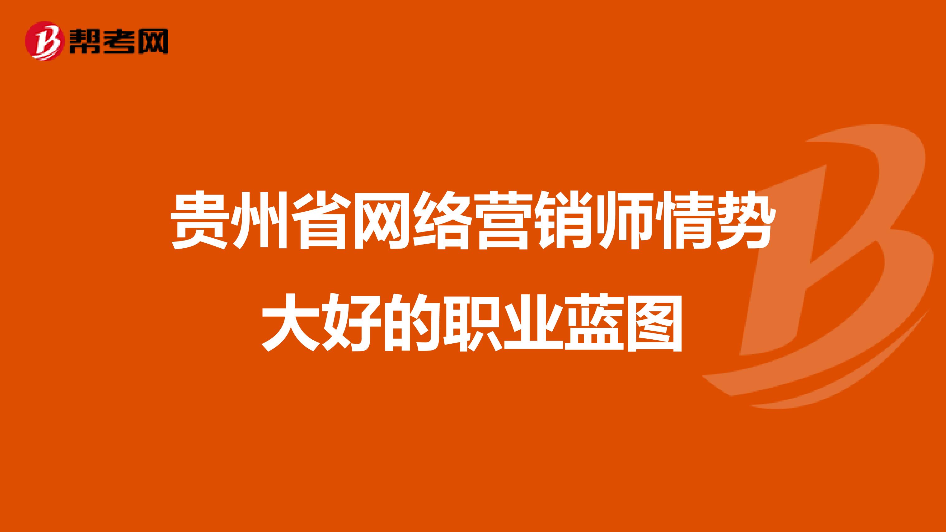 贵州省网络营销师情势大好的职业蓝图