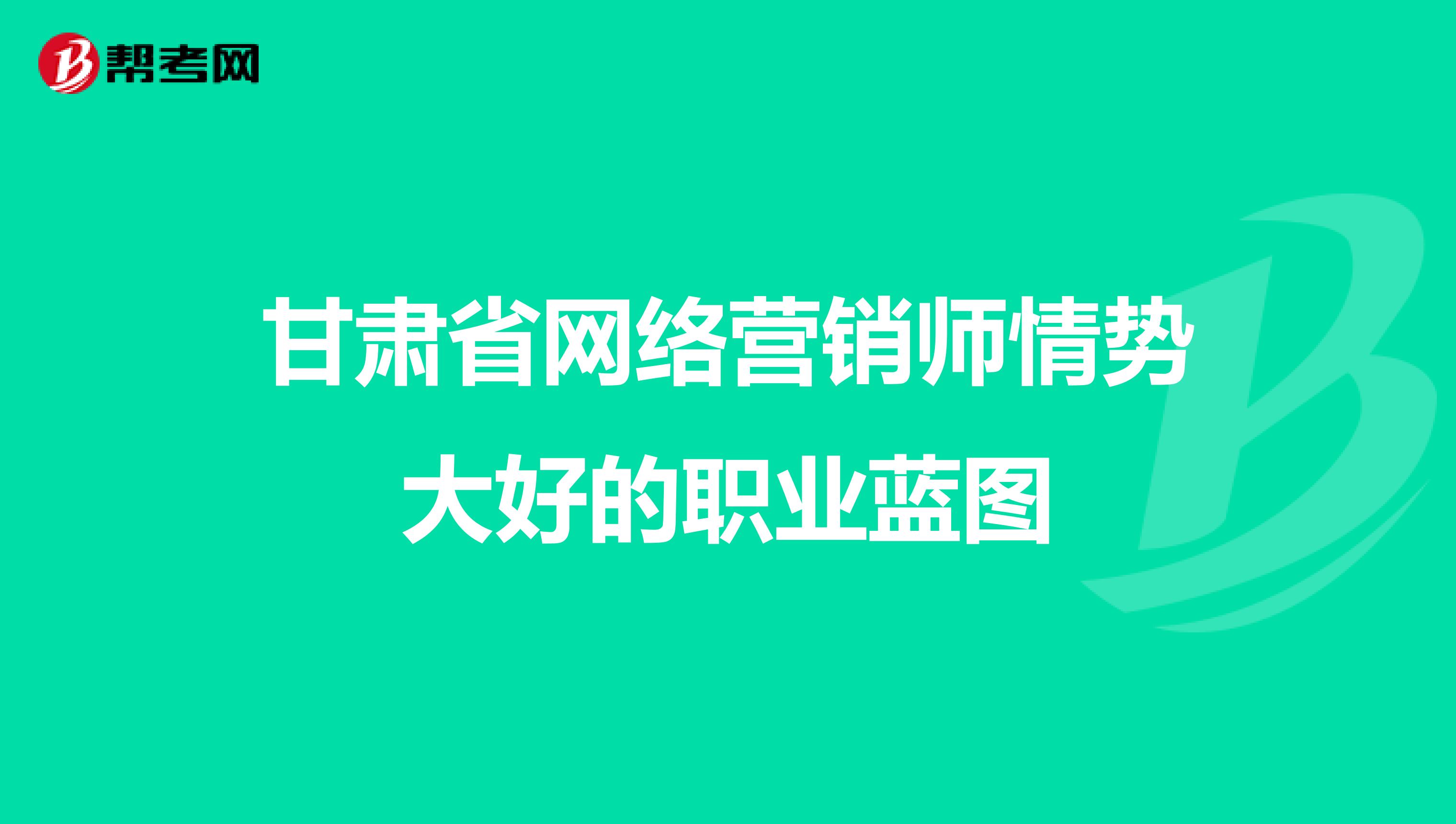 甘肃省网络营销师情势大好的职业蓝图