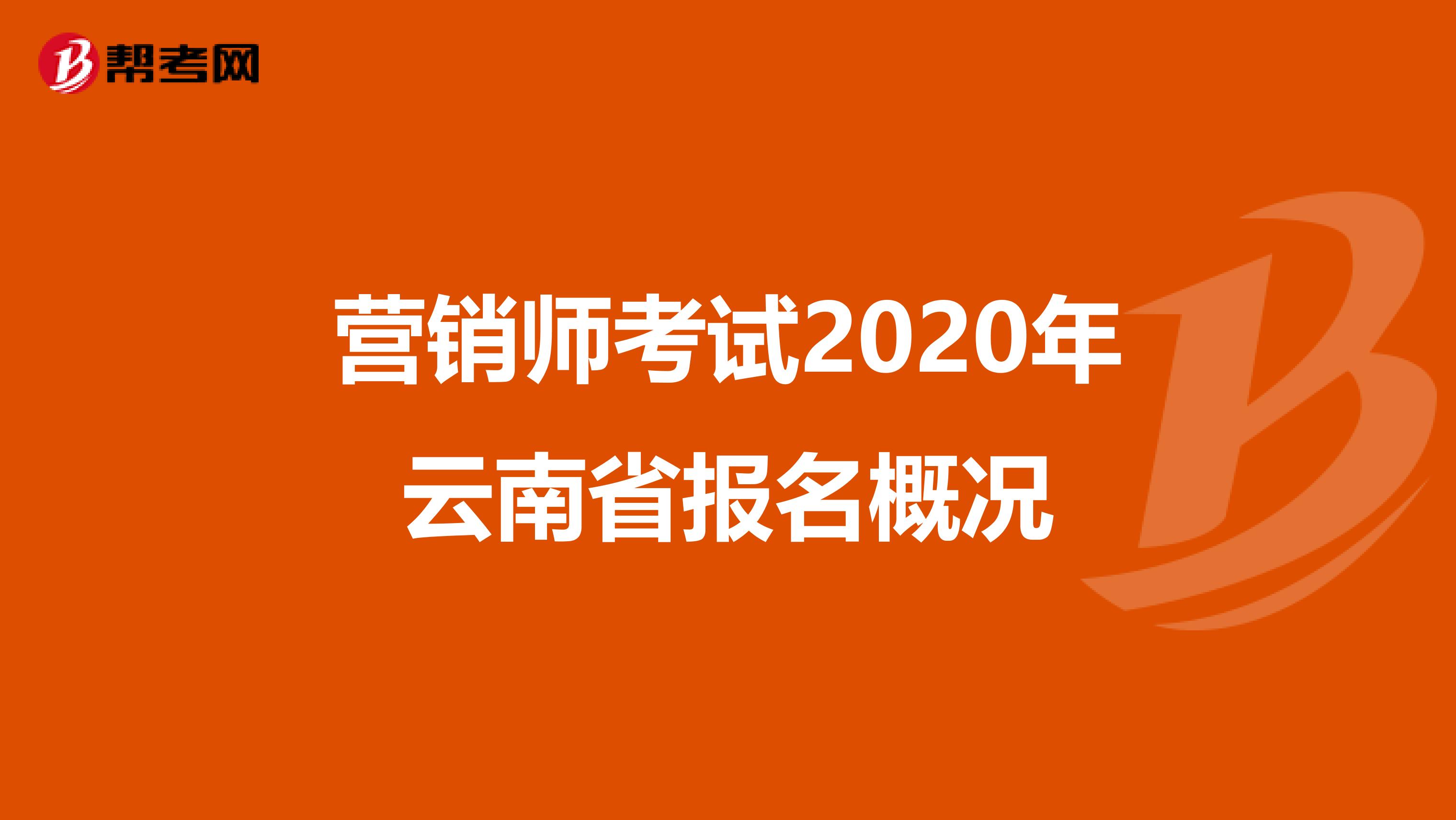 营销师考试2020年云南省报名概况