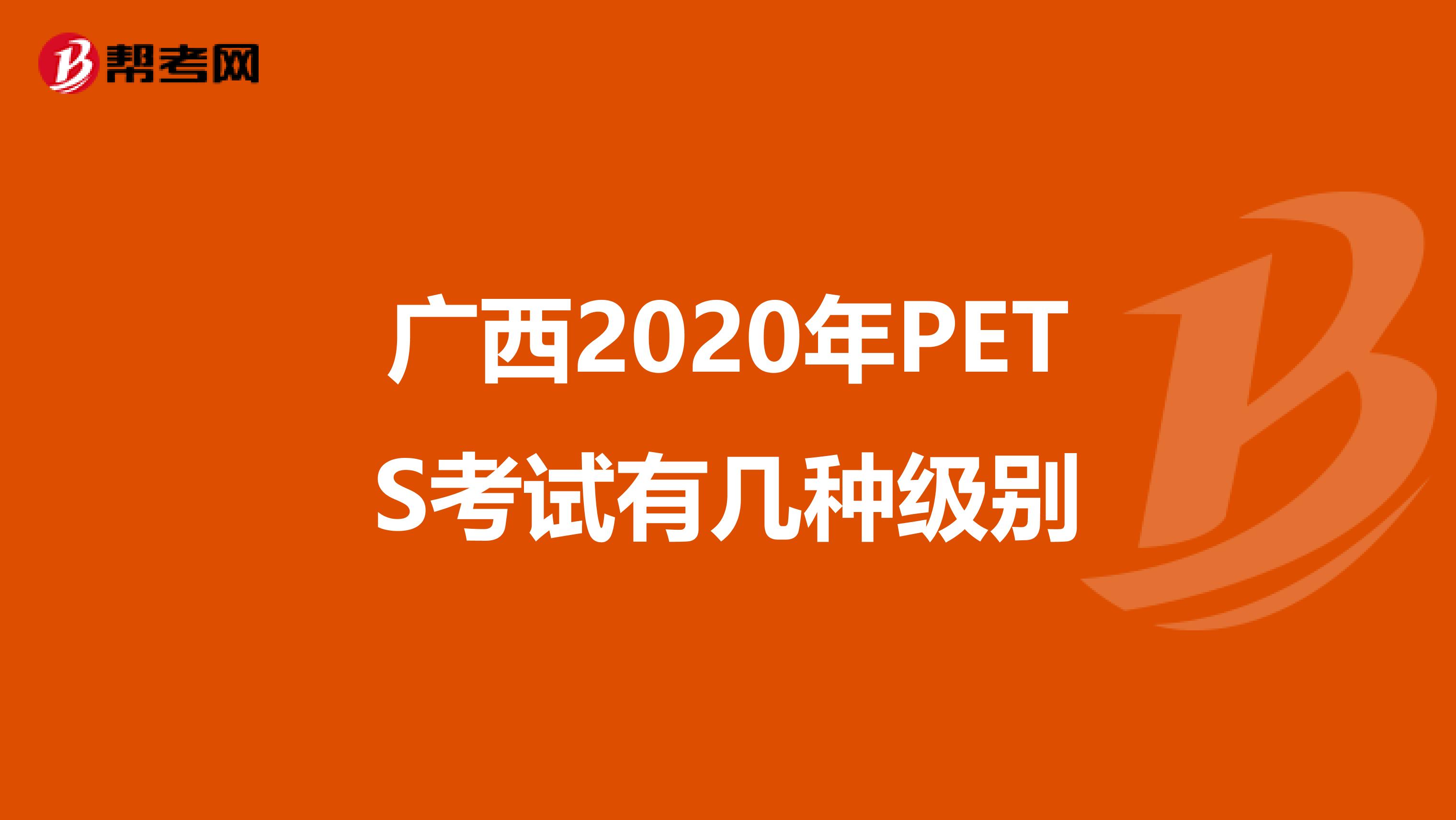 广西2020年PETS考试有几种级别