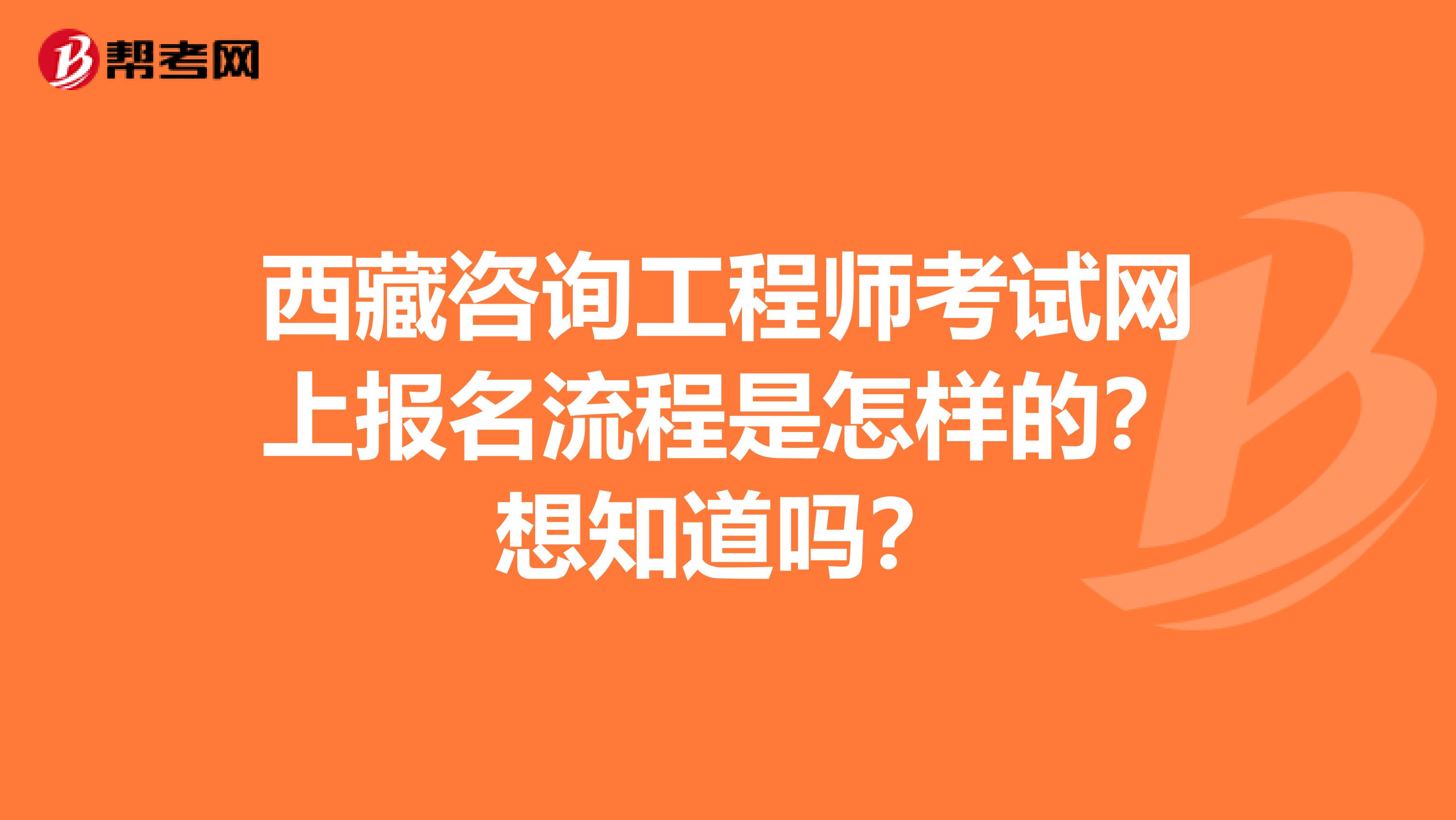 西藏咨询工程师考试网上报名流程是怎样的？想知道吗？