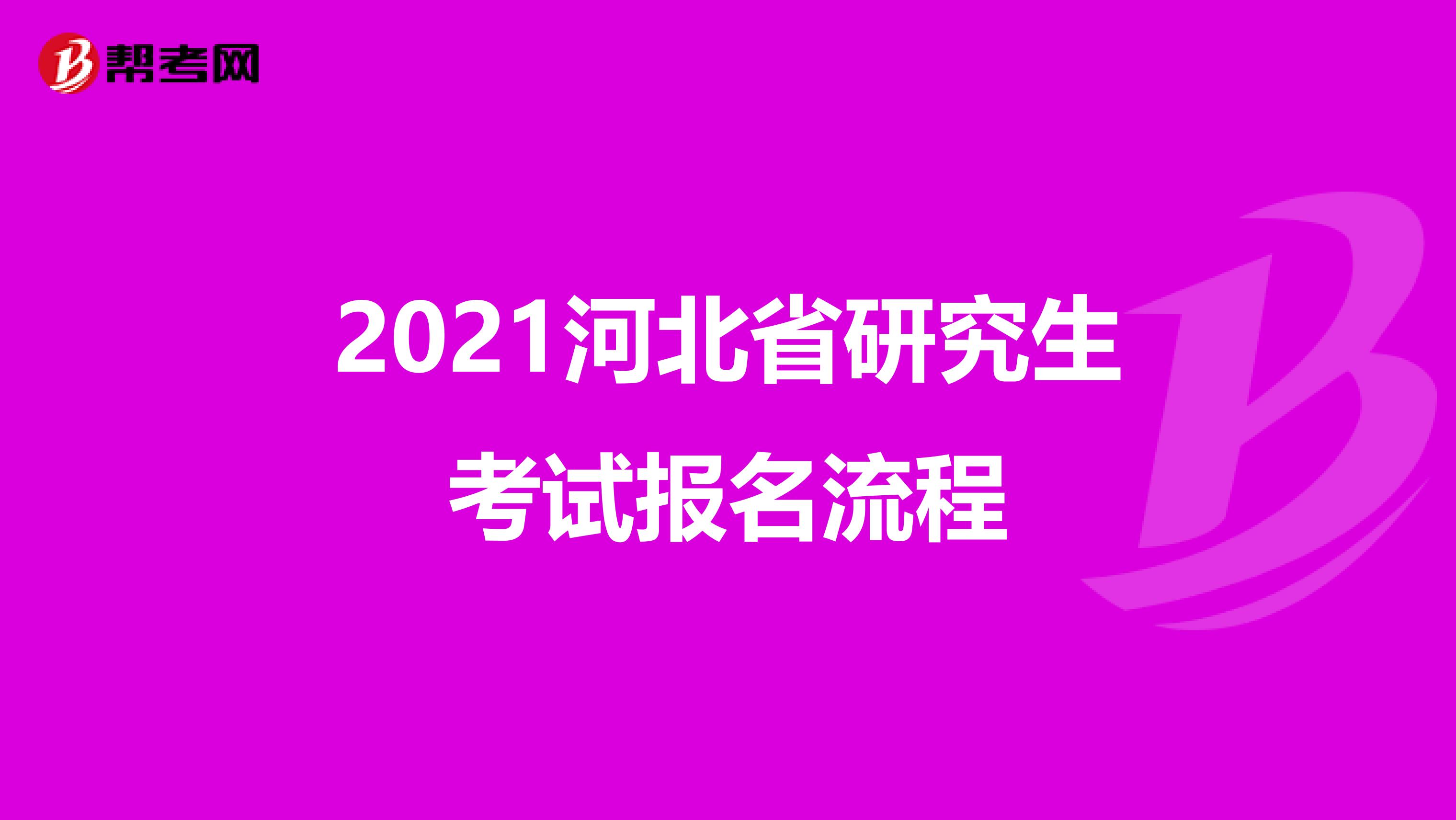 2021河北省研究生考试报名流程