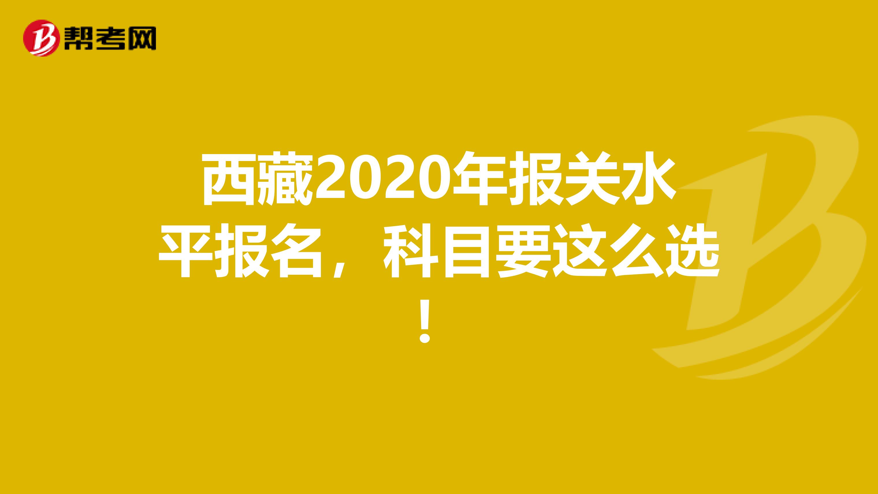 西藏2020年报关水平报名，科目要这么选！