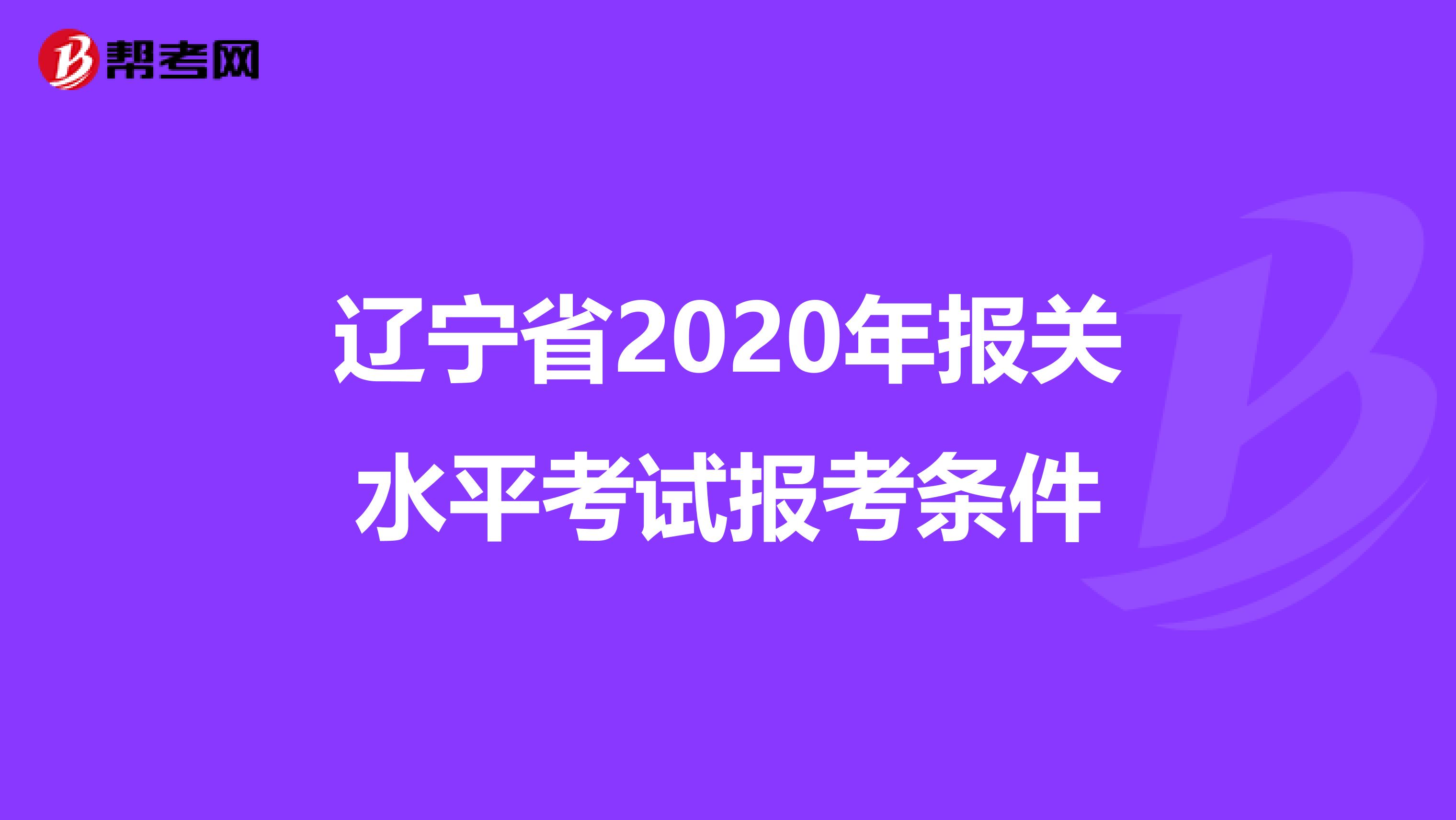 辽宁省2020年报关水平考试报考条件