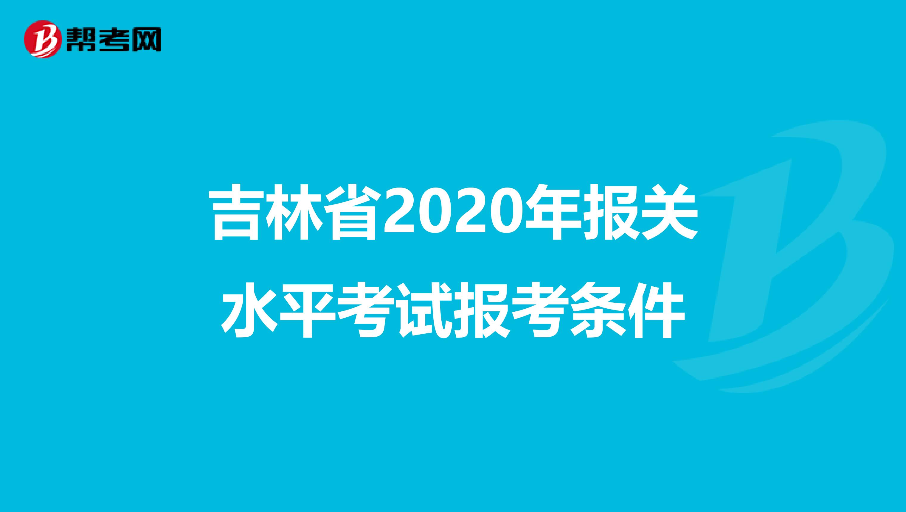 吉林省2020年报关水平考试报考条件