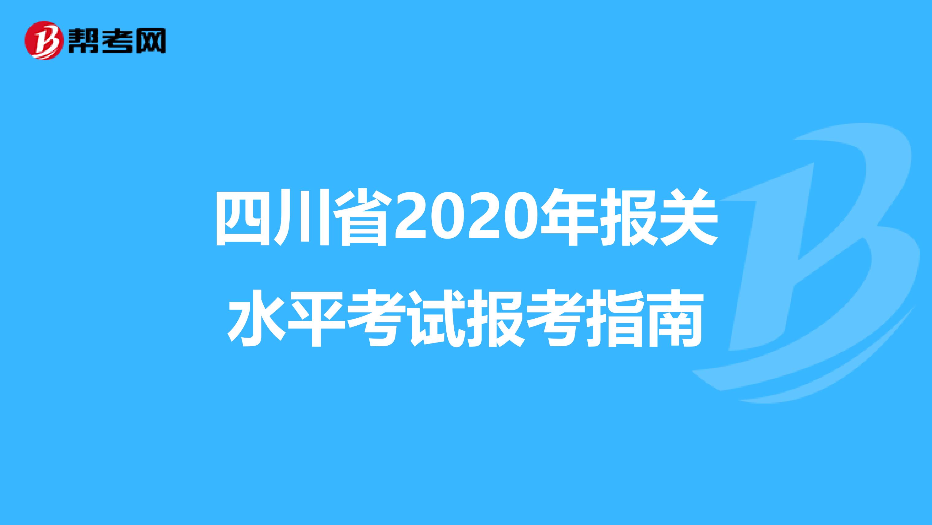 四川省2020年报关水平考试报考指南