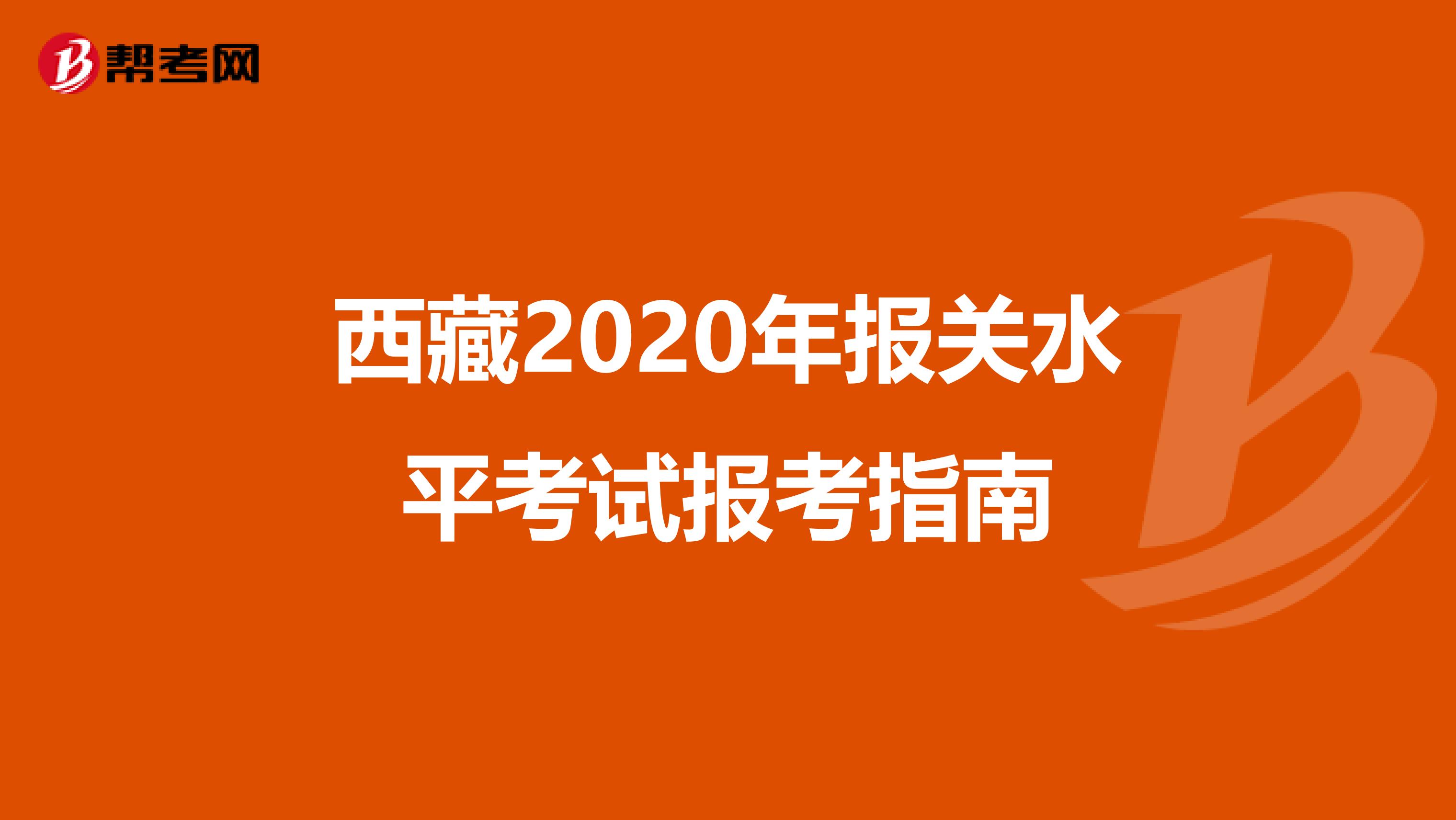 西藏2020年报关水平考试报考指南