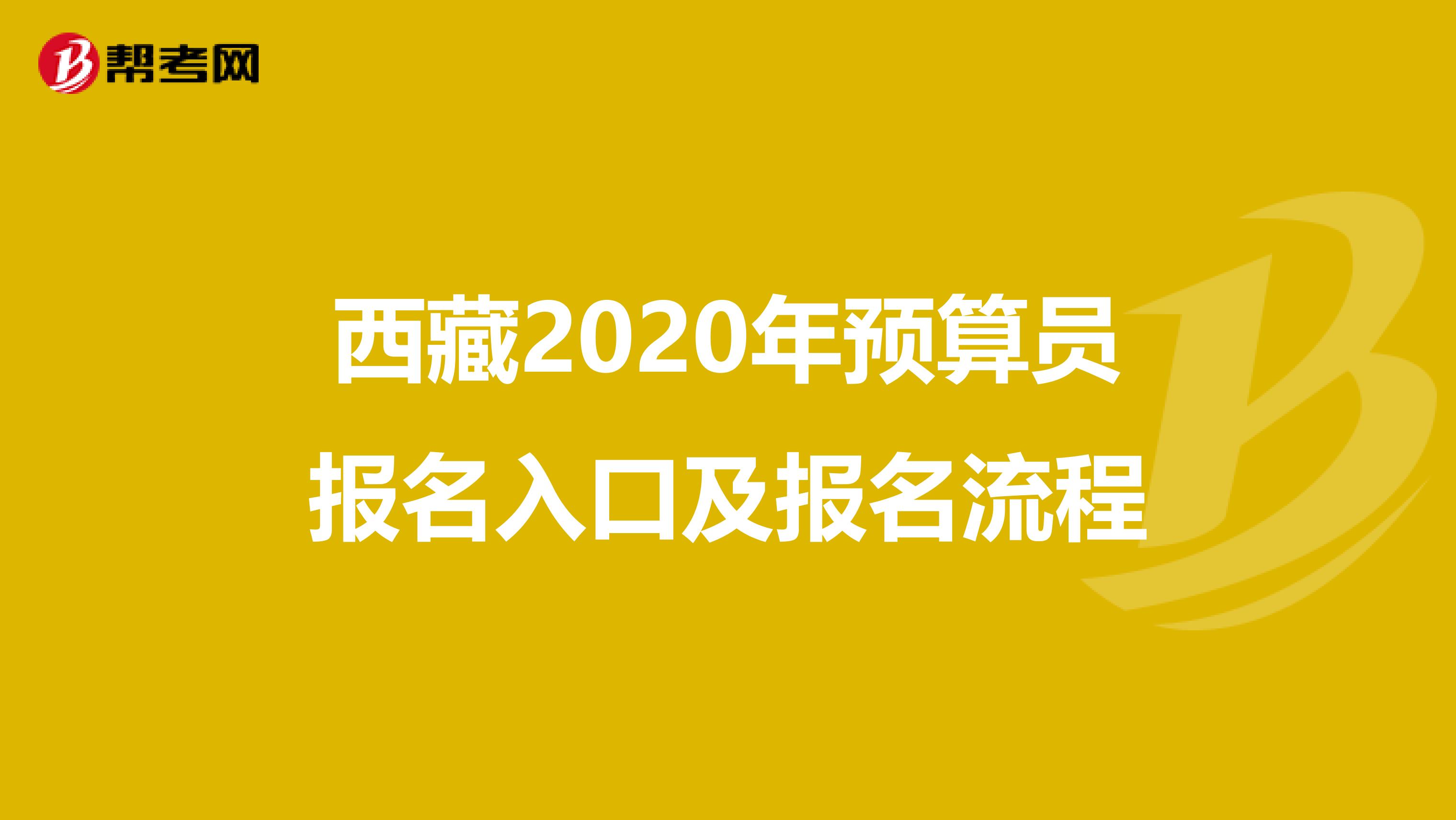 西藏2020年预算员报名入口及报名流程
