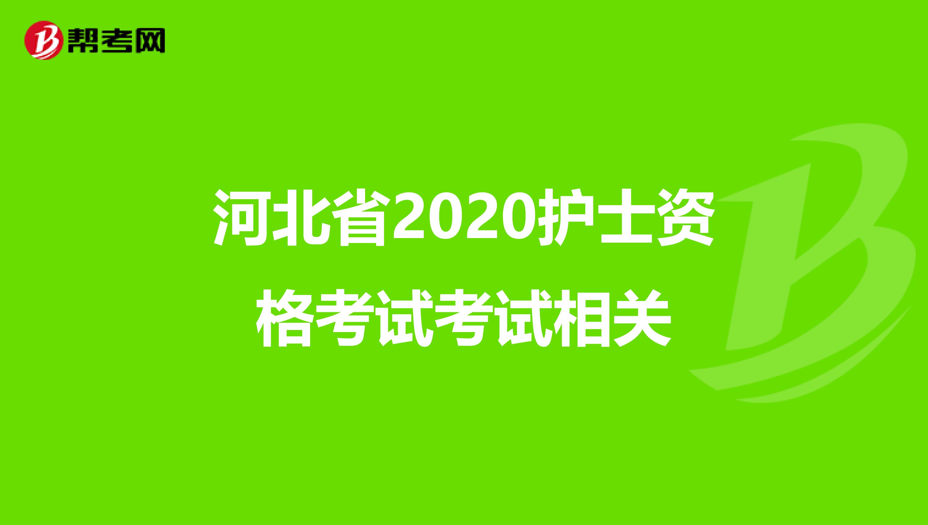 河北省2020护士资格考试考试相关