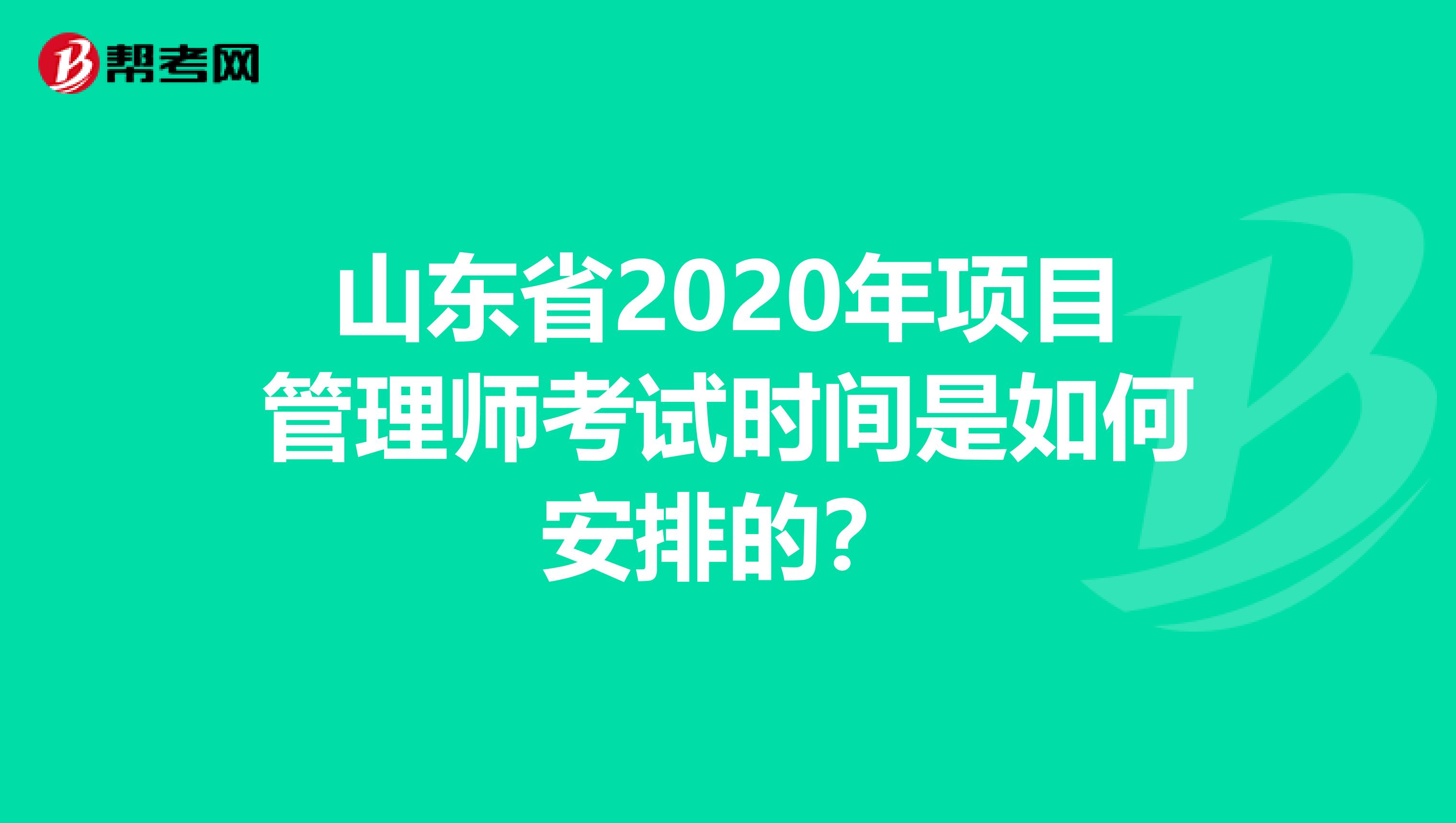 山東省2020年項(xiàng)目管理師考試時(shí)間是如何安排的？