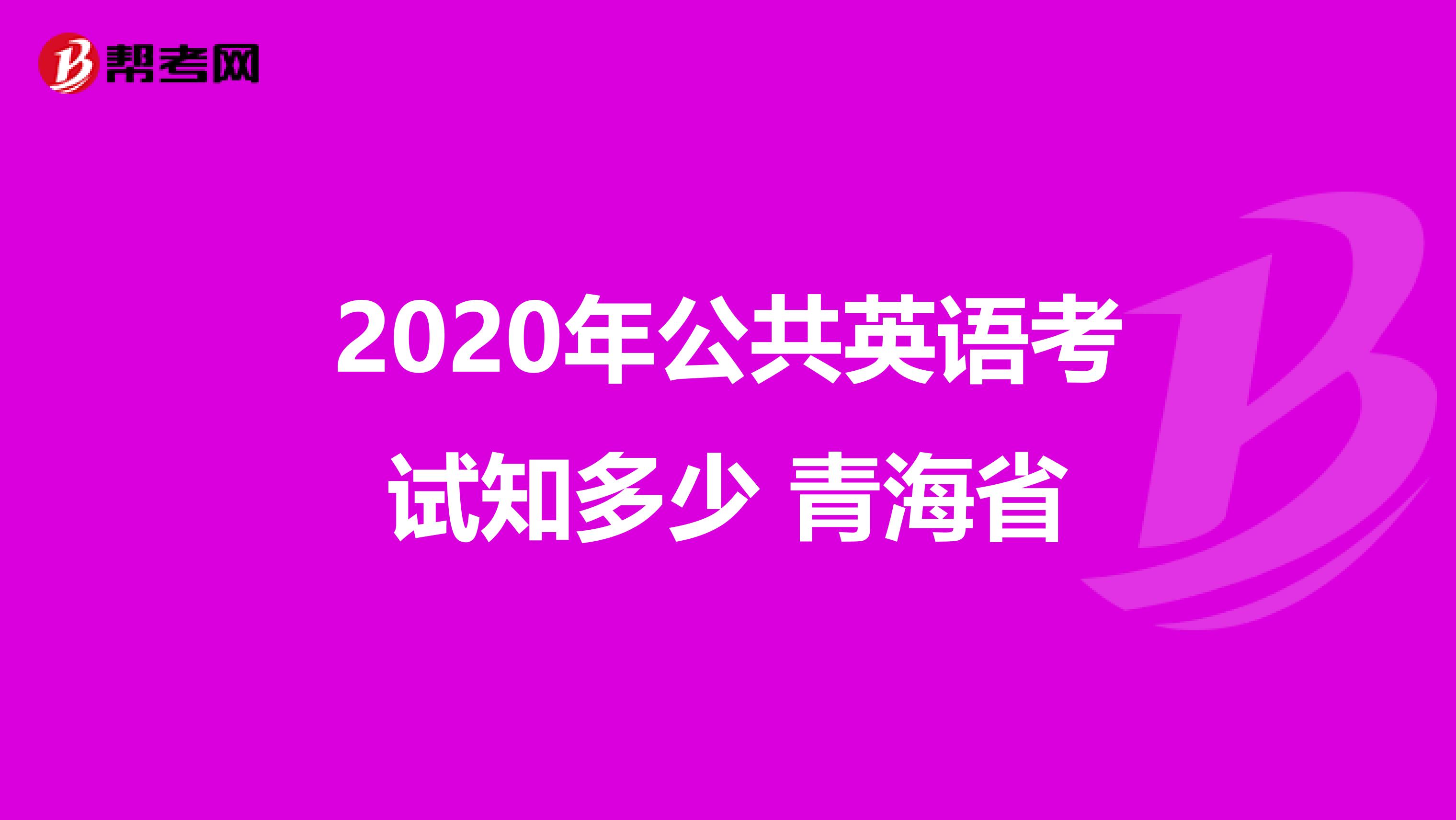 2020年公共英语考试知多少 青海省