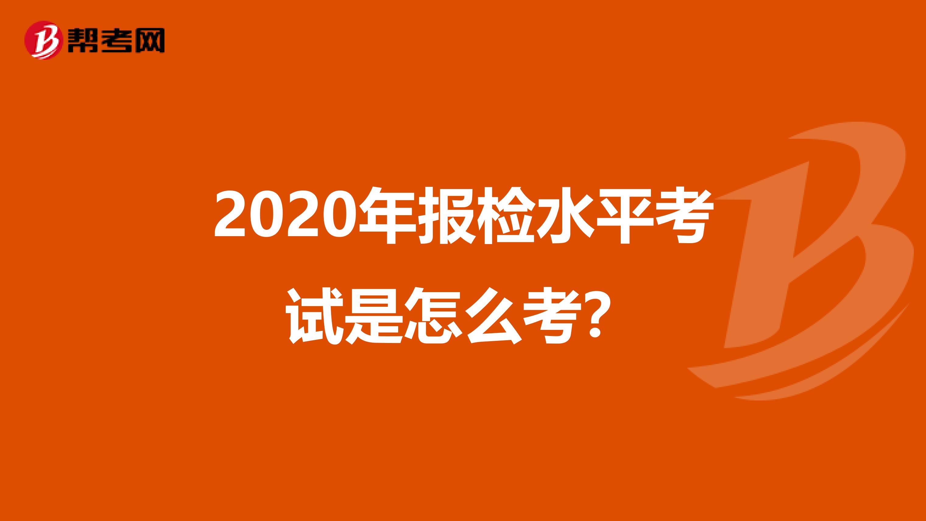 2020年报检水平考试是怎么考？