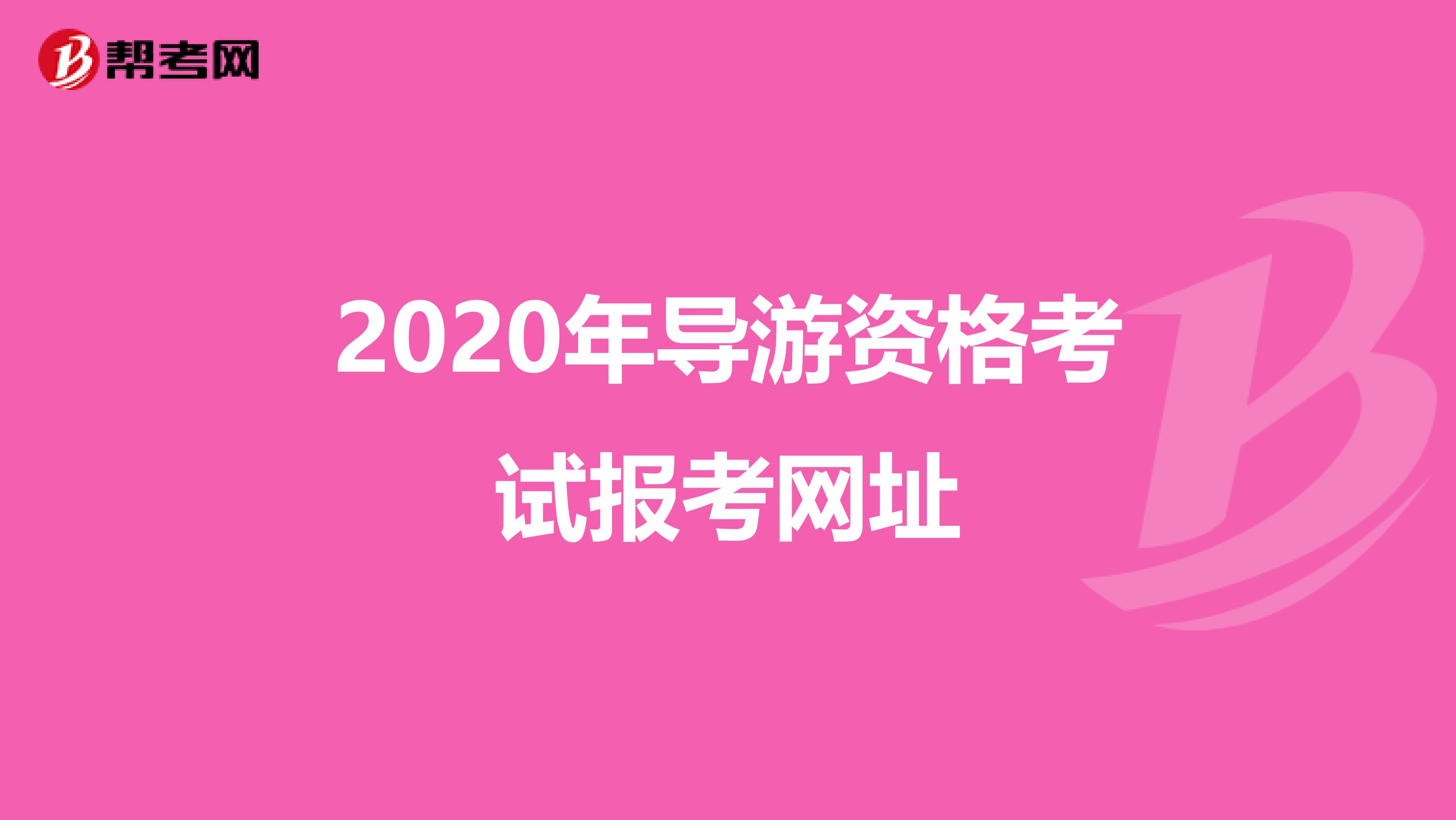 2020年导游资格考试报考网址