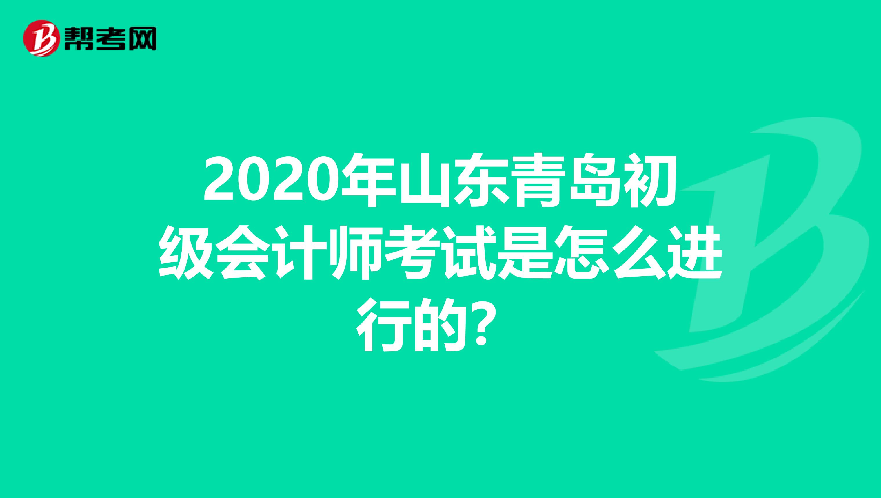 2020年山东青岛初级会计师考试是怎么进行的？