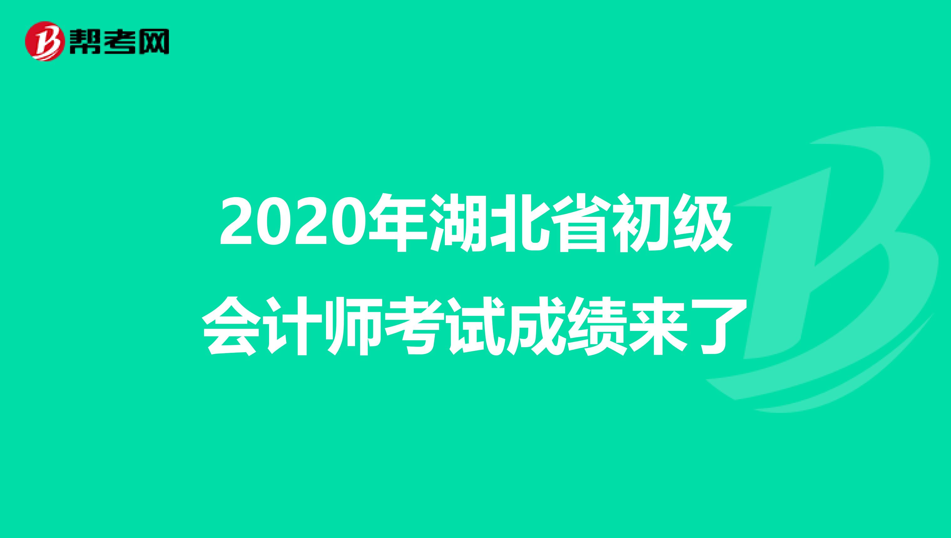 2020年湖北省初级会计师考试成绩来了