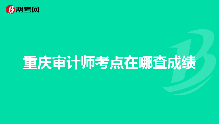 重庆审计师考点在哪查成绩