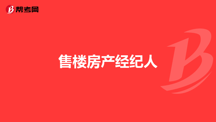 售樓房產經紀人