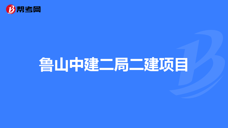 鲁山中建二局二建项目