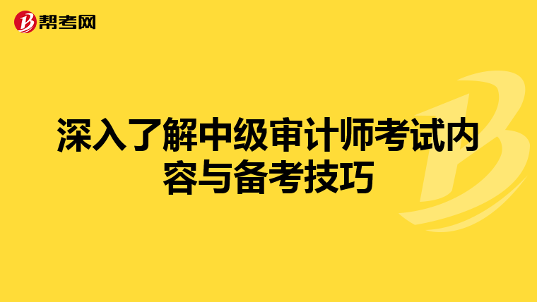 深入了解中级审计师考试内容与备考技巧
