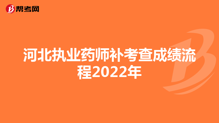 河北执业药师补考查成绩流程2022年