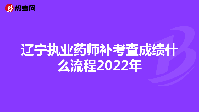 辽宁执业药师补考查成绩什么流程2022年