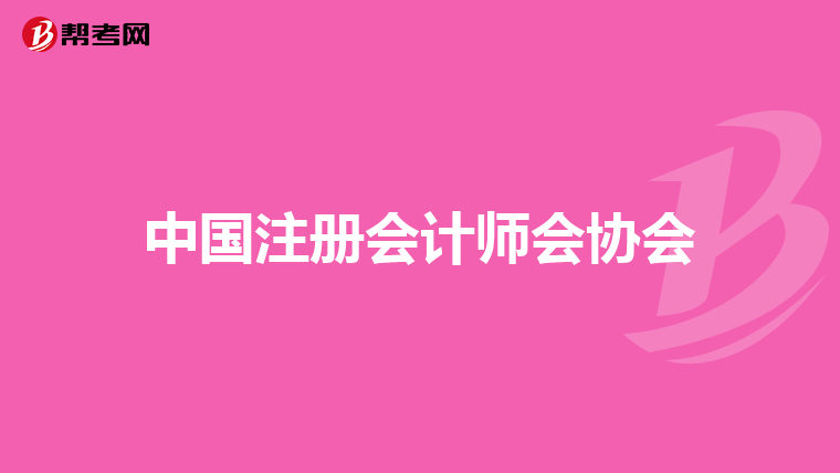 中國(guó)注冊(cè)會(huì)計(jì)師會(huì)協(xié)會(huì)