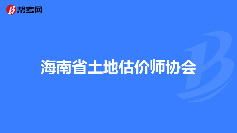 海南省土地估价师协会