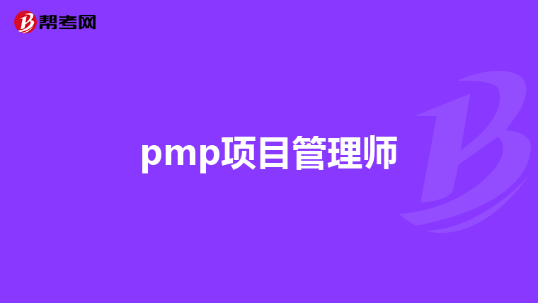 pmp项目管理师