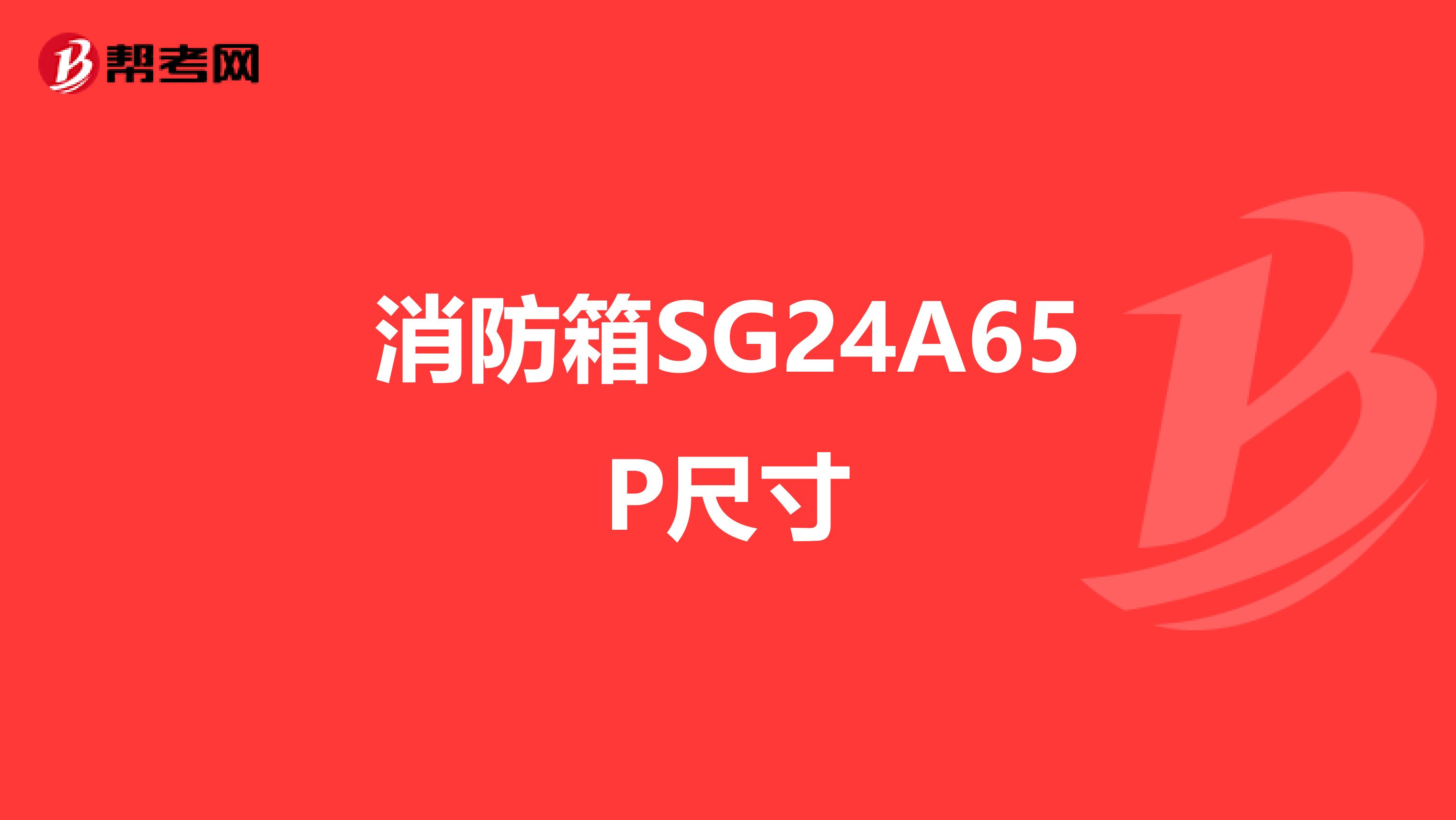 消防箱SG24A65P尺寸