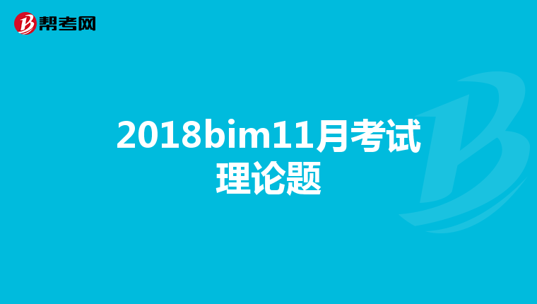 2018bim11月考试理论题