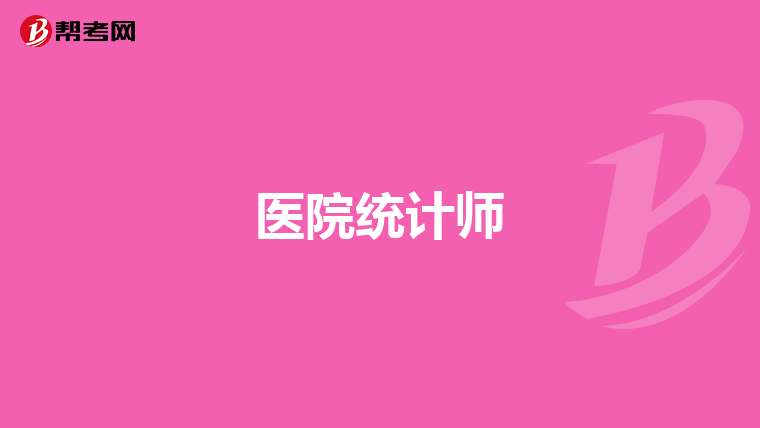 医院统计师