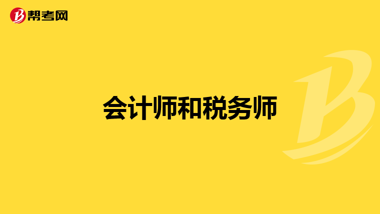 會計師和稅務師