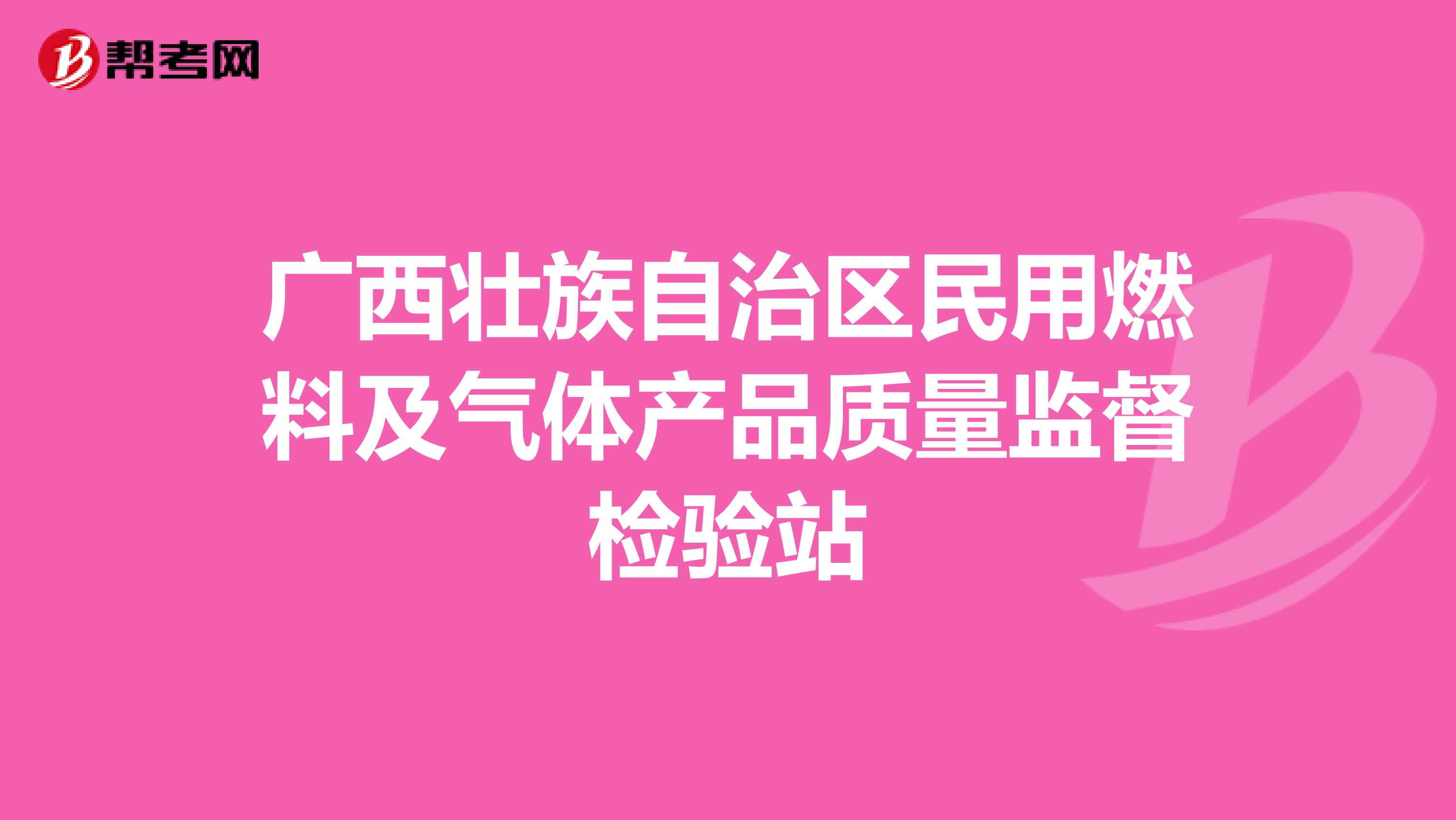广西壮族自治区民用燃料及气体产品质量监督检验站