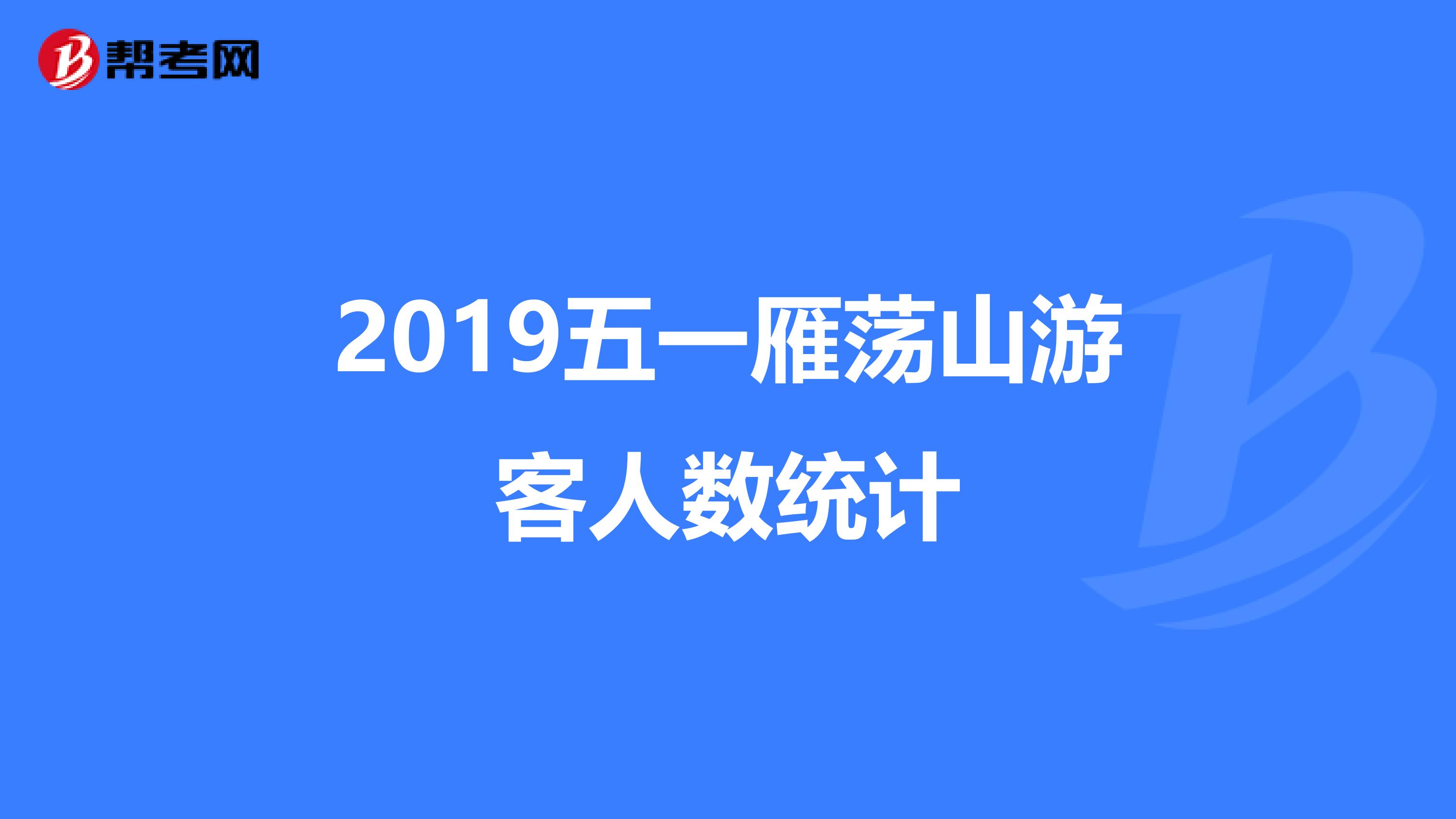 2019五一雁蕩山游客人數(shù)統(tǒng)計(jì)