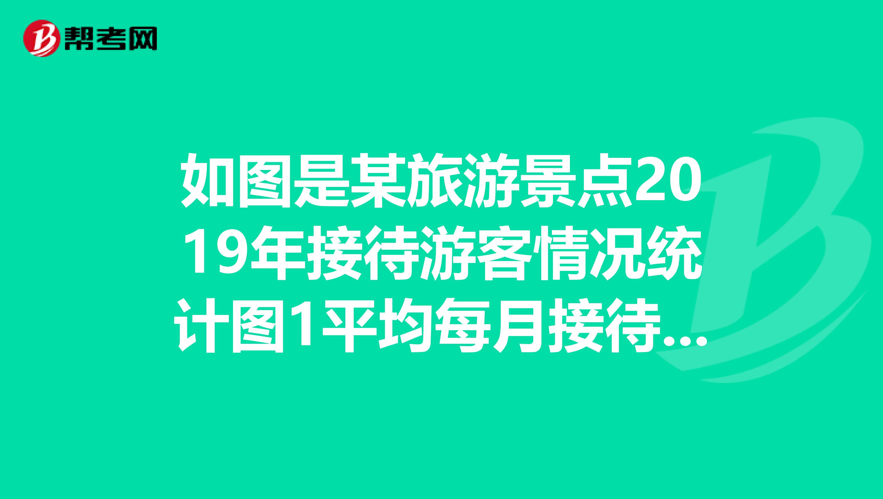 如圖是某旅游景點(diǎn)2019年接待游客情況統(tǒng)計(jì)圖1平均每月接待游客多少萬(wàn)人？2最多時(shí)一個(gè)季度接待游客的人數(shù)比最少時(shí)多百分之幾？
