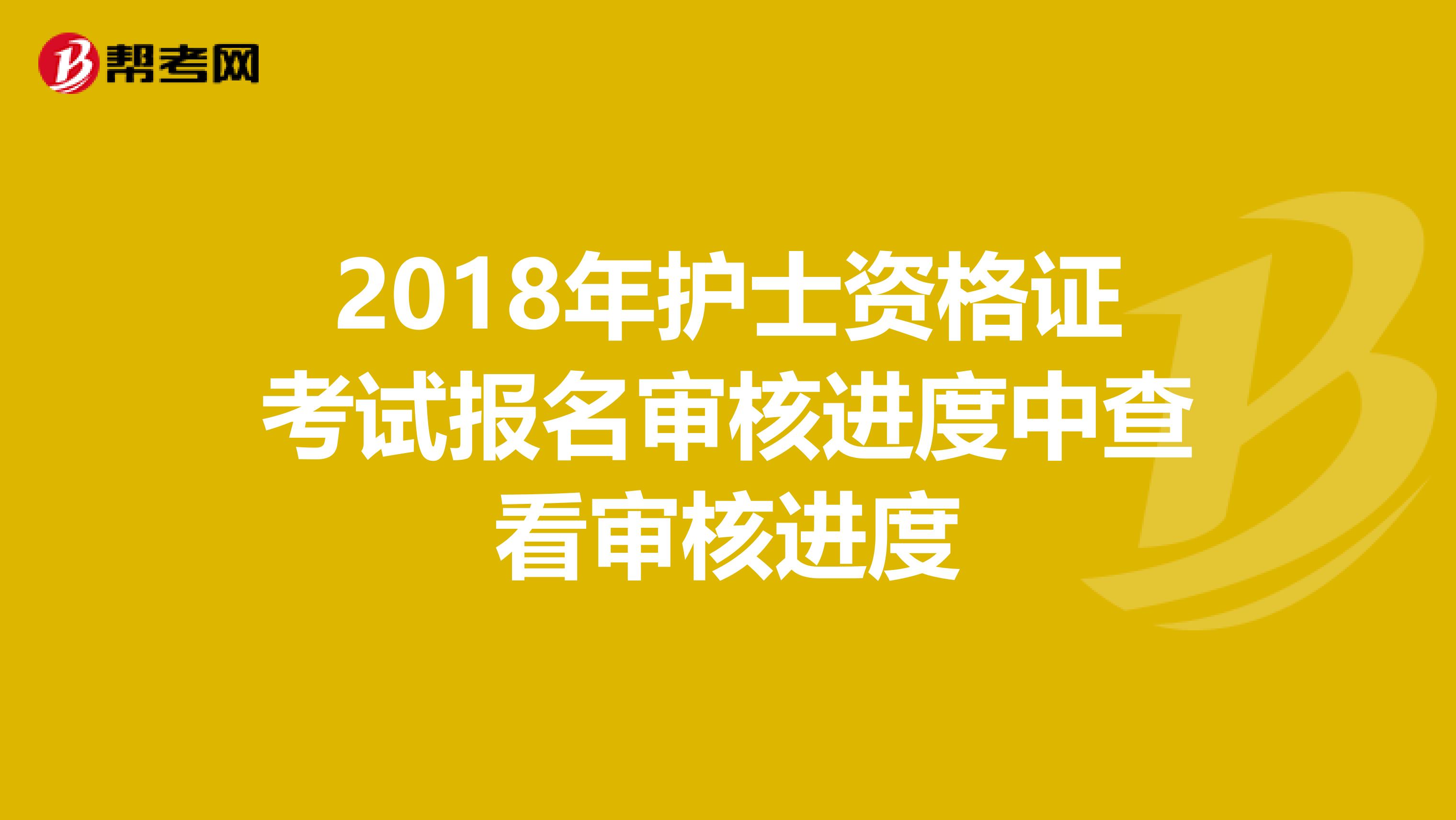 2018年护士资格证考试报名审核进度中查看审核进度