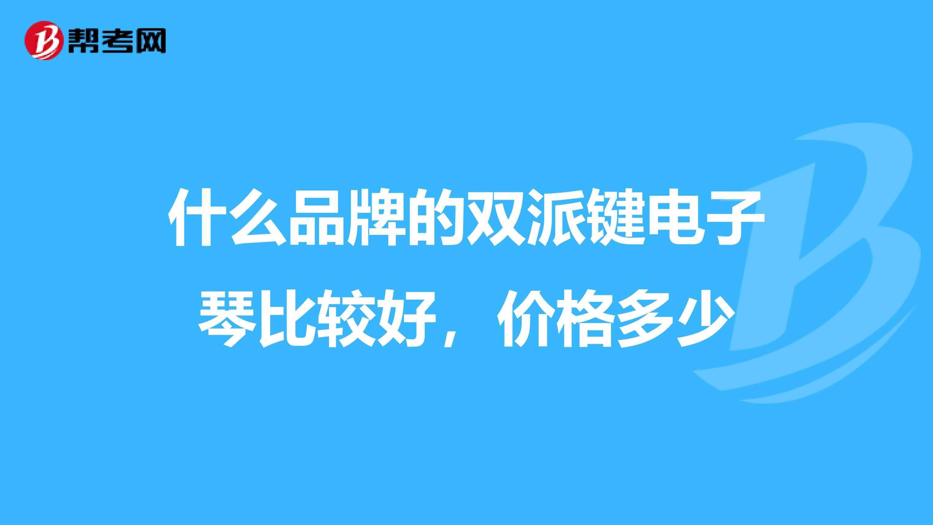 什么品牌的双派键电子琴比较好,价格多少