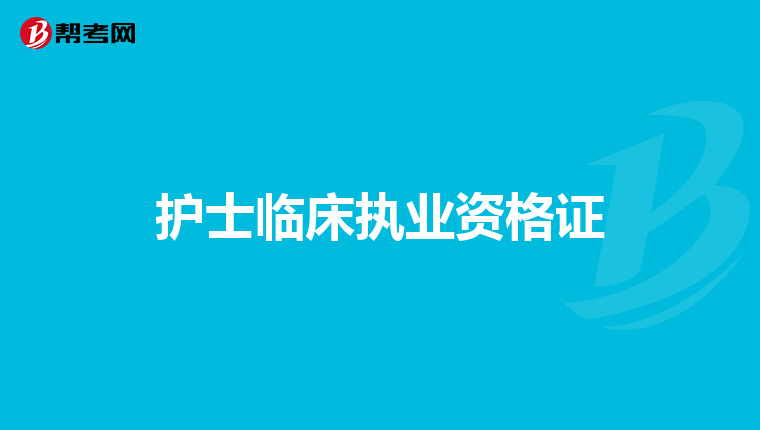 护士临床执业资格证