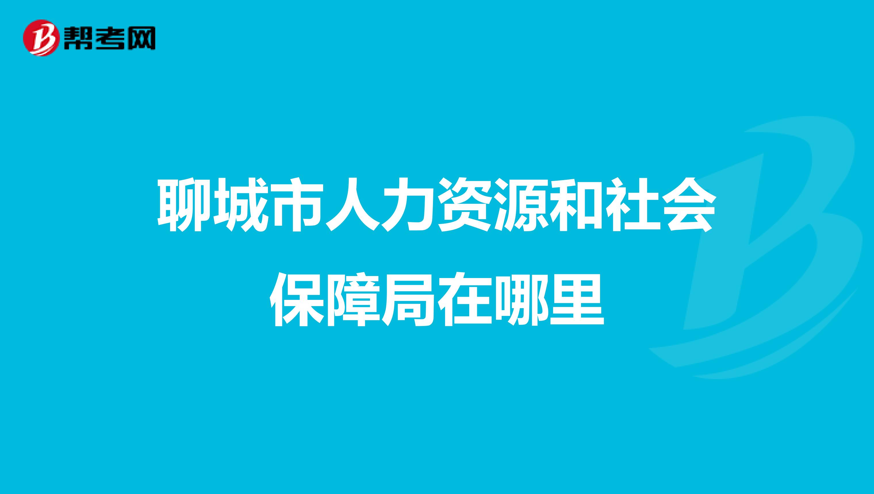 聊城市人力资源和社会保障局在哪里