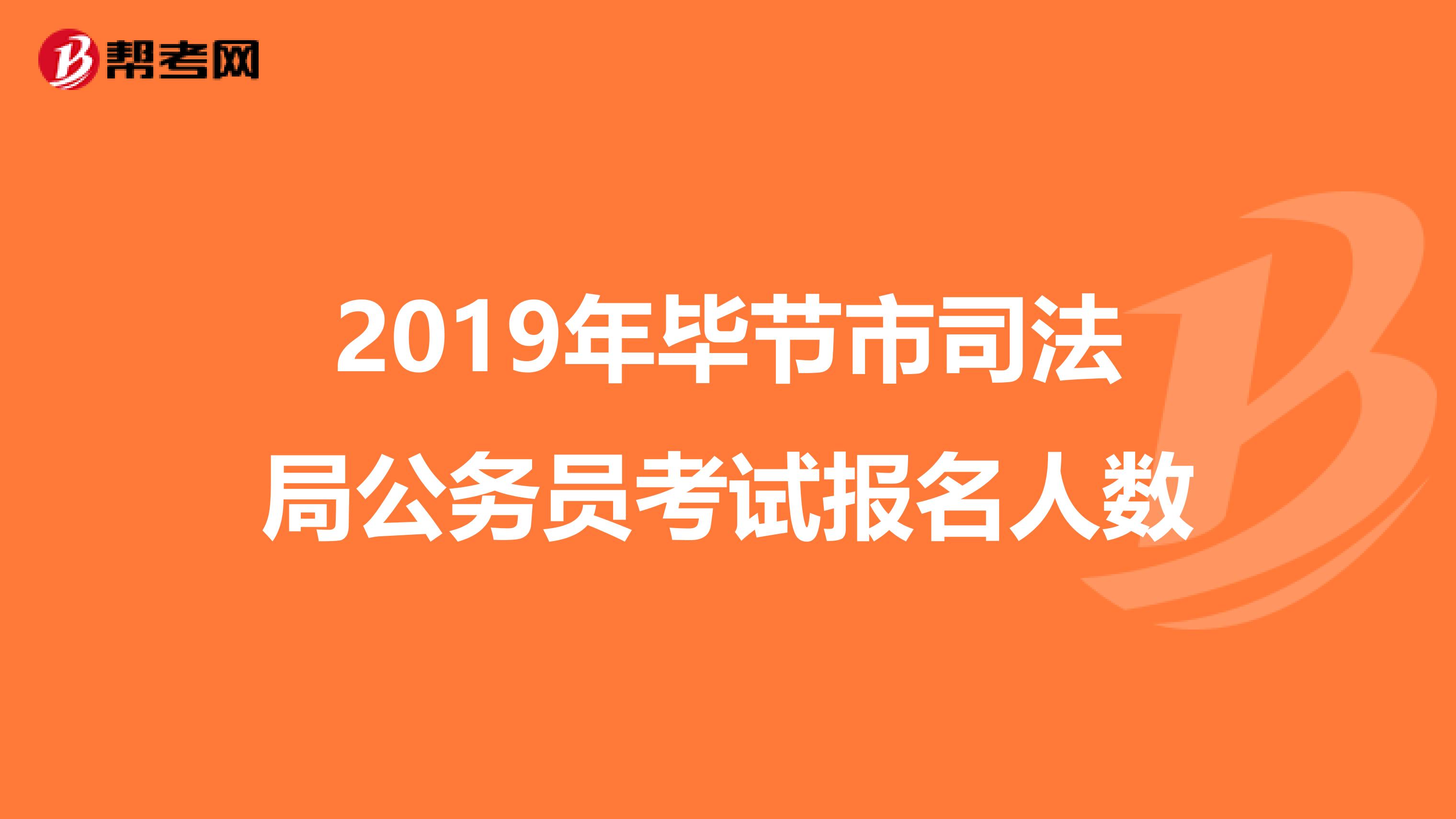 2019年毕节市司法局公务员考试报名人数