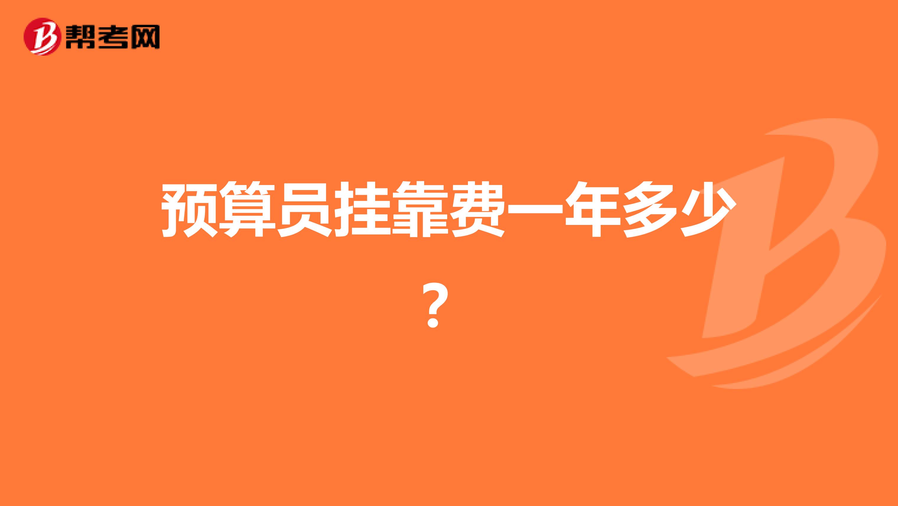 预算员兼职费一年多少?