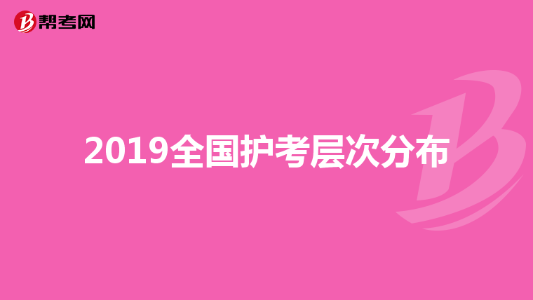 2019全国护考层次分布