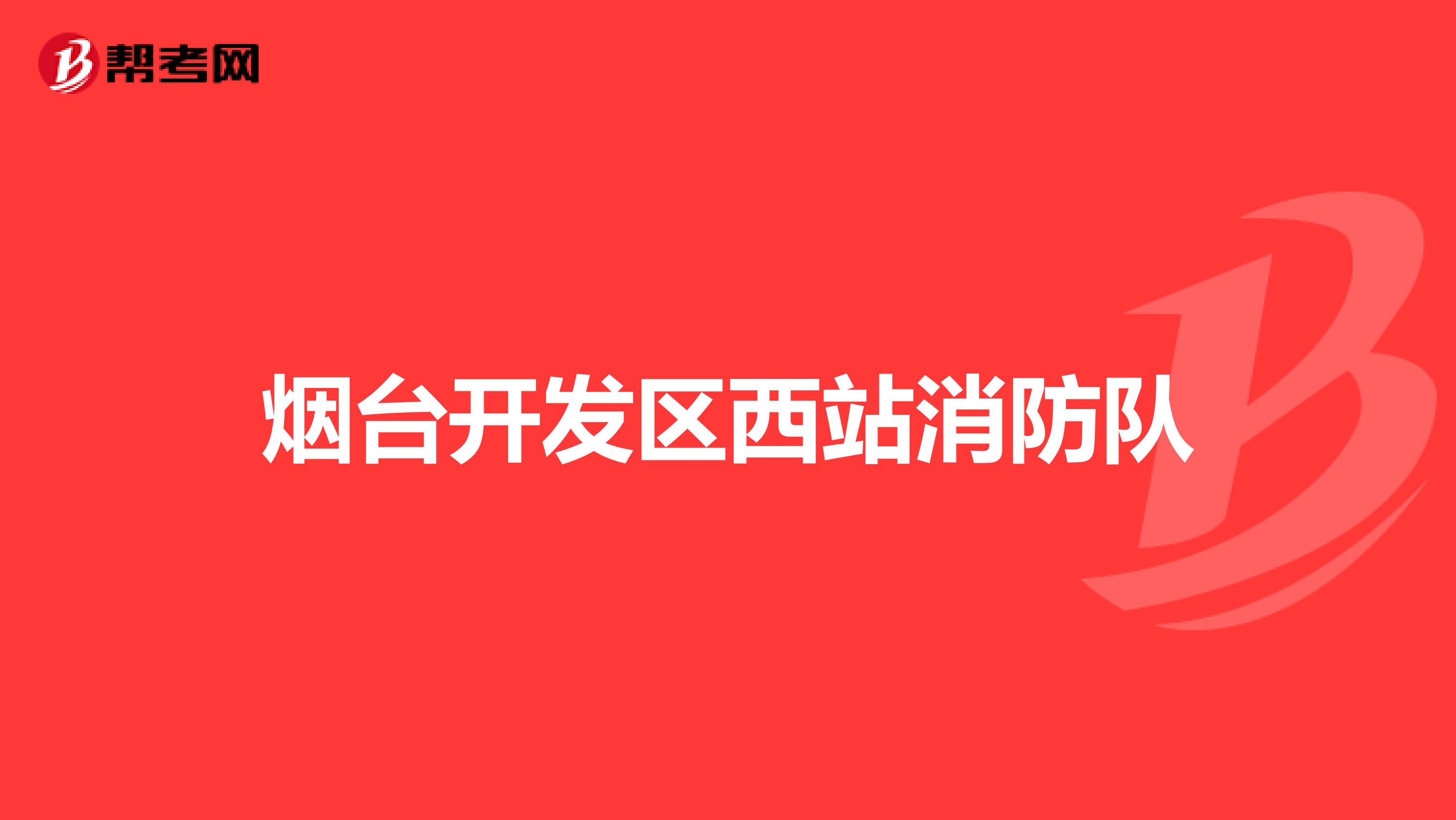 烟台开发区西站消防队