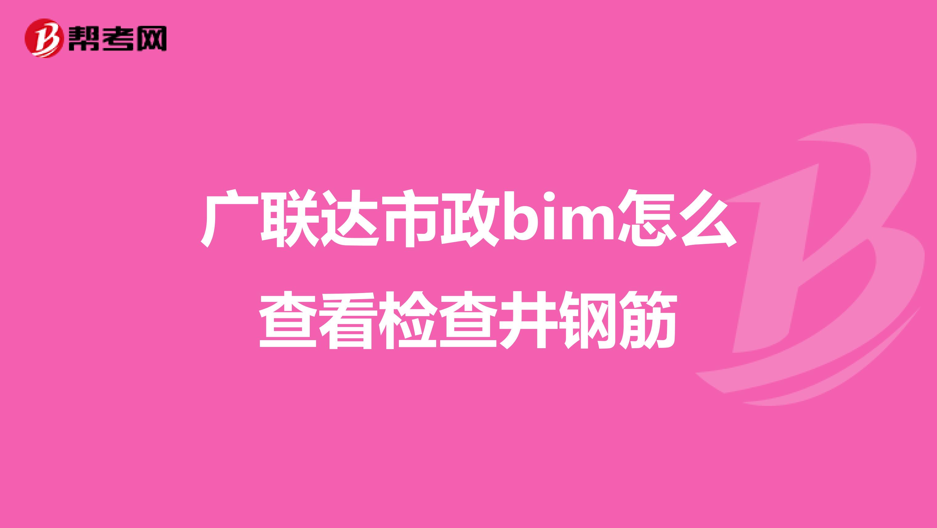 广联达市政bim怎么查看检查井钢筋