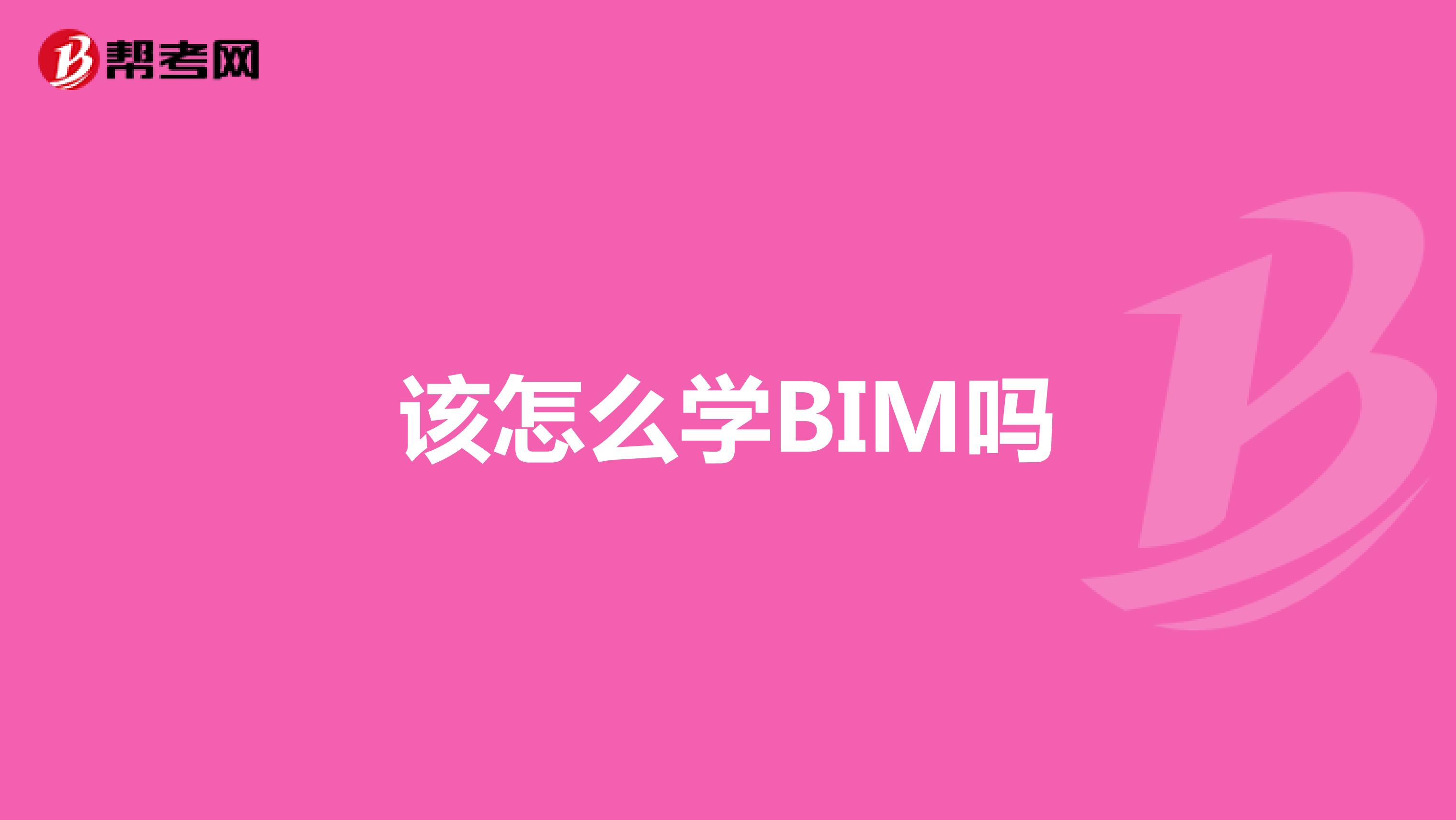 该怎么学BIM吗