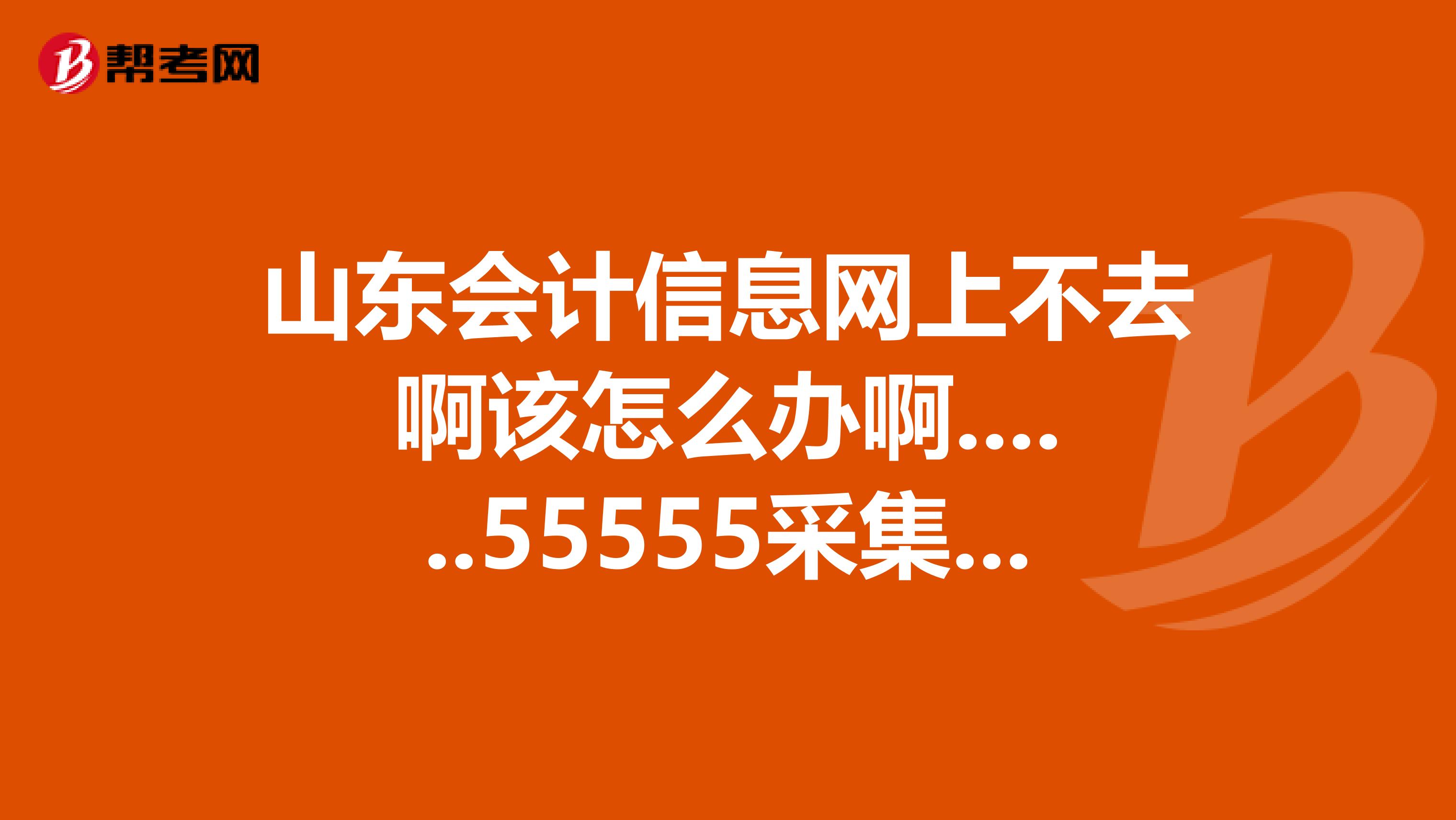 山東會計信息網上不去啊該怎么辦啊......55555采集不上....
