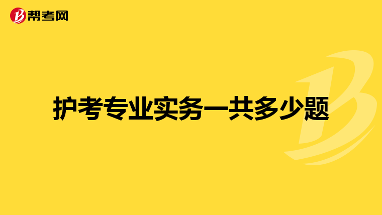 护考专业实务一共多少题